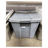Lot of Storage Totes and Bins with Lids Assorted Sizes and Colors