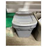 Lot of Storage Totes and Bins with Lids Assorted Sizes and Colors