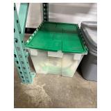 Lot of Storage Totes and Bins with Lids Assorted Sizes and Colors