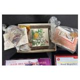 Collection of Needlecraft Kits and Head Magnifiers with LED Lights
