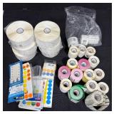 Assorted Office and Price Label Rolls (Zebra Printer) and Colored Sticker Sheets
