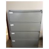 4-Drawer Lateral File Cabinet, 36 Inch Wide Metal Office Storage