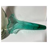 Red Wing Pottery Vase & Collection of 4 Vintage Art Glass and Pottery Vase