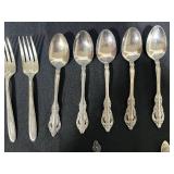 Collection of Vintage Community Plate Silverplate Flatware with Storage Pouches