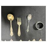 Collection of Vintage Community Plate Silverplate Flatware with Storage Pouches