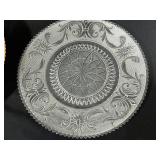 Vintage Entertaining Set with Glass Tray, Divided Serving Dish, Milk Glass Hand Dish, and Floral Napkins