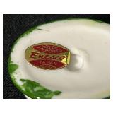 Lot of Enesco Porcelain Flower Figurines/Place Markers, Matchbooks, Blue Pillar Candle, and Taper Candles