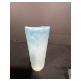 Lot of Enesco Porcelain Flower Figurines/Place Markers, Matchbooks, Blue Pillar Candle, and Taper Candles