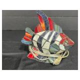Stained Glass Fish Lamp & Primitives by Kathy Coffee Quote Sign Set