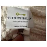 Lot of Two Textured White Throws/Blankets - on Threshold