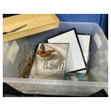 Large Office Supply Lot with Photo Frames, Paper, Desk Accessories and Organizer Bin