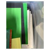 Large Office Supply Lot with Photo Frames, Paper, Desk Accessories and Organizer Bin