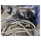 Utility Cart with Black & Decker Air Station Compressor/Inflator, Cleaning Supplies, Hardware, and Hand Tools Assortment