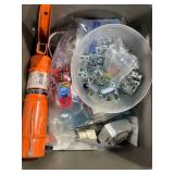 Utility Cart with Black & Decker Air Station Compressor/Inflator, Cleaning Supplies, Hardware, and Hand Tools Assortment