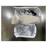 Sunbeam Iron with Tabletop Ironing Board and Laundry Basket of Hangers