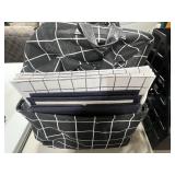 Assorted Office Ink Bottles, Storage Baskets, and Organizer Set