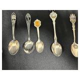 Collection of Vintage Souvenir Collector Spoons Assorted Designs