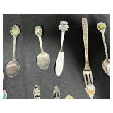Collection of Vintage Souvenir Collector Spoons Assorted Designs