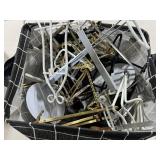 Large Mixed Lot of Display Stands and Holders in Storage Bin