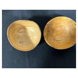 Lot of Handcrafted Wooden Signed Bowls, Lizzie High Folk Art Dolls, Framed Photo, and School Decor