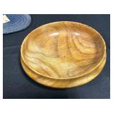 Lot of Handcrafted Wooden Signed Bowls, Lizzie High Folk Art Dolls, Framed Photo, and School Decor