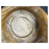 Lot of Handcrafted Wooden Signed Bowls, Lizzie High Folk Art Dolls, Framed Photo, and School Decor