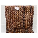 Woven Rattan Dining Chair with Wood Legs 39x16x20 Inches