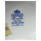 Antique Decorative Floral Lamp with Porcelain Aynsley Bone China Dish and Vase Collection