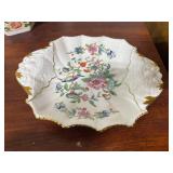 Antique Decorative Floral Lamp with Porcelain Aynsley Bone China Dish and Vase Collection