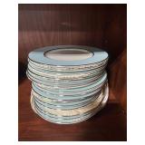 VTG Set of Castleton Turquoise China Salad & Dessert Plates