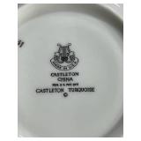 Castleton China Turquoise Tea Cups and Saucers Set