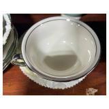 Castleton China Turquoise Tea Cups and Saucers Set