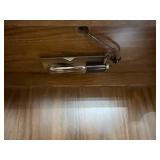 Vintage China Cabinet with Glass Doors, Light, and Drawer Storage