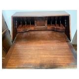 Antique Wooden Secretary Desk with Key