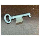 Antique Wooden Secretary Desk with Key