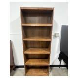 Woodgrain Bookshelf 71 Inches Tall with 5 Shelves