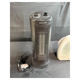 Lot of 2 Portable Electric Heaters - Tower and Comfort Zone Fan Heater