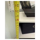 Abstract Canvas Wall Art with Display Stand and 3-Compartment Storage Shelf