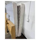 Full SZ Sertapedic Mattress with Box Spring and MCM Oak Headboard w Storage, 56in x 72in