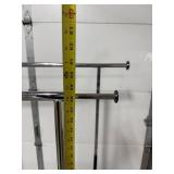 Set of 2 Adjustable Chrome Clothing Racks on Wheels
