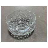 Assorted Tableware Set with Vintage Milk Glass "Grape" Salt & Pepper Shakers, Milk Glass Footed Dessert Bowls, Glass Dish, and Queen