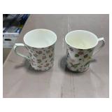 Assorted Tableware Set with Vintage Milk Glass "Grape" Salt & Pepper Shakers, Milk Glass Footed Dessert Bowls, Glass Dish, and Queen