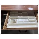 Wooden Office Desk with Drawer, Cabinet 46x24x30 Inches