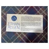 Ethan Allen Sleeper Sofa with Plaid Upholstery and Accent Pillows