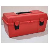 Red Plastic Toolbox with Electrical Contents