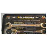 G - GearWrench 7 Piece Ratcheting Combination Wrench Set and Husky Pro 7 Piece Stubby Combination Wrench Set