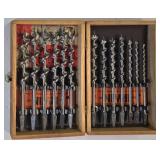 G - Irwin Auger Drill Bit Set in Wooden Box with Booklet