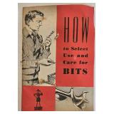 G - Irwin Auger Drill Bit Set in Wooden Box with Booklet