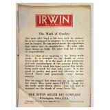 G - Irwin Auger Drill Bit Set in Wooden Box with Booklet