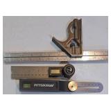 G - SPI Digital Caliper in Case, 16.25 Inch Level, and 2 Squares Set